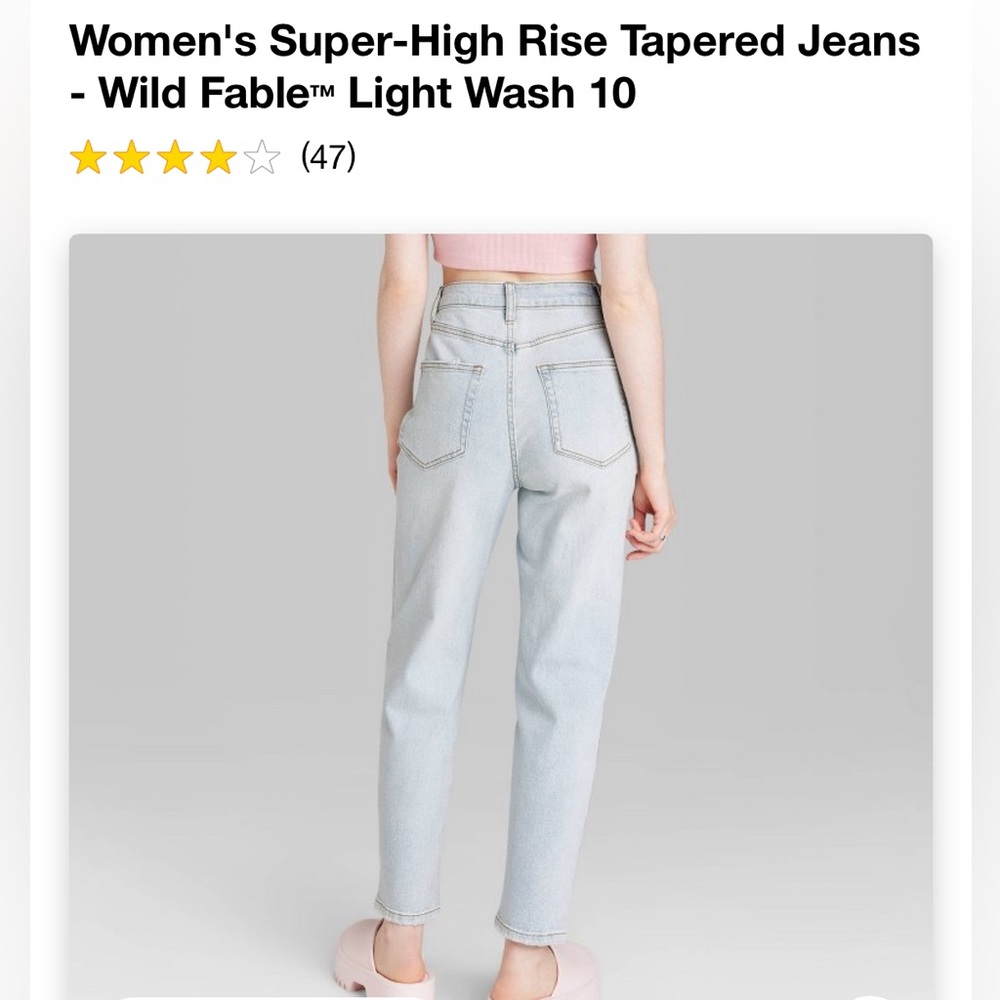 Target Super High Rise tapered jean - Wild Fable